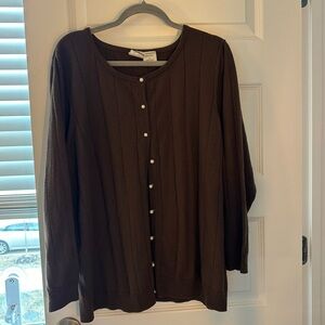 Chocolate Brown Knit Cardigan